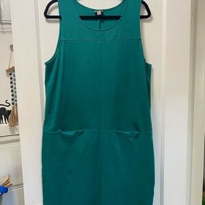 J. Jill Sleeveless Green Mini Dress tall